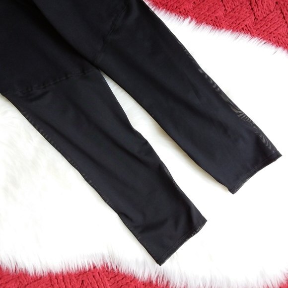 EVCR Leggings Women L Black Active Mesh Leg High Rise - Picture 6 of 9